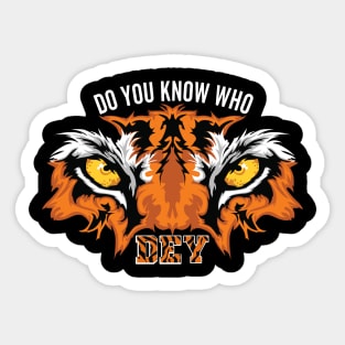 Who Dey Bengals Football Sticker